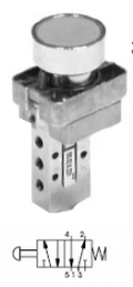 M5 5/2 Push Button Pneumatic Valve